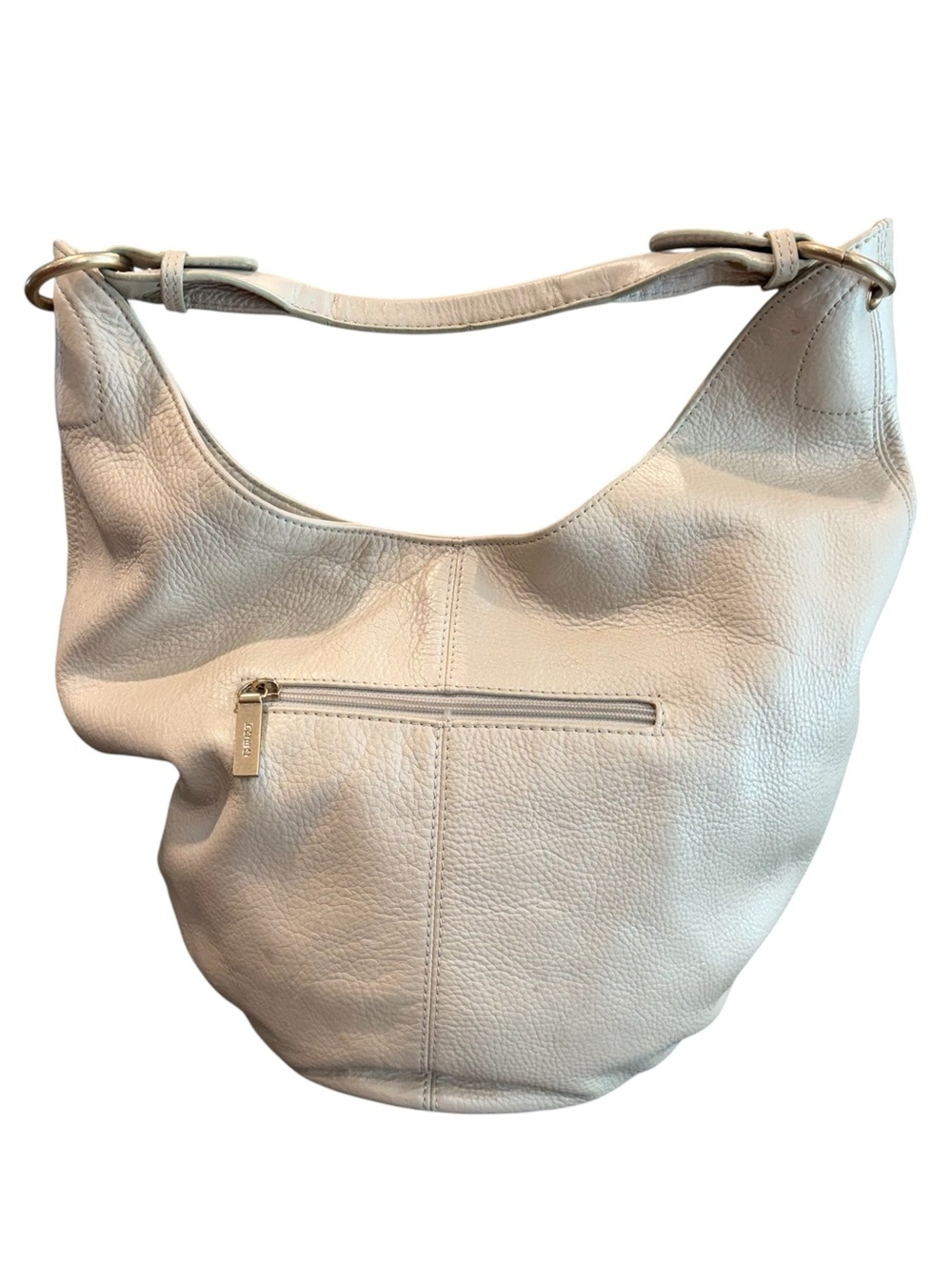 Hobo International pebble leather white slouchy shoulder bag purse